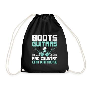 Comté Musique Vintage Amateur de musique Western Country C - Sac de sport léger - noir - Devant