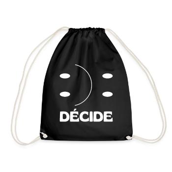 Motif Heureux Triste Bonne Humeur Mauvaise - Sac de sport léger - noir - Devant