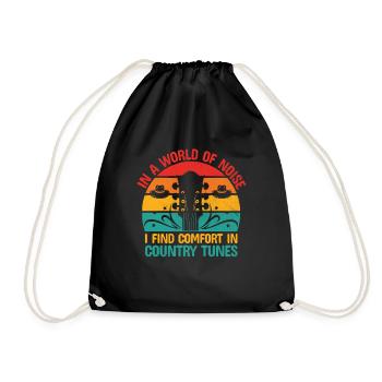 Comté Musique Vintage Amateur de musique Western Country C - Sac de sport léger - noir - Devant