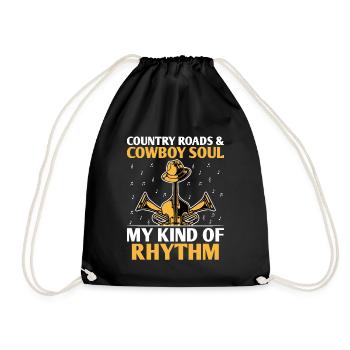 County Music Vintage Music Lover Western Country C - Turnbeutel - Schwarz - Vorne