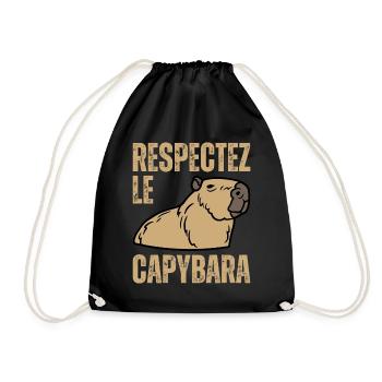 Respectez Le Capybara Ok I Pull Up Capibara Animal - Sac de sport léger - noir - Devant