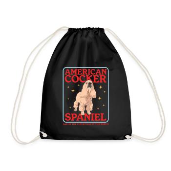 American Cocker Spaniel papa chien cadeau - Sac de sport léger - noir - Devant