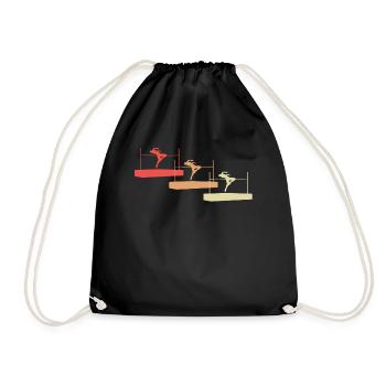 Bunte Hochsprung-Vielfalt Athleten-Design - Turnbeutel - Schwarz - Vorne