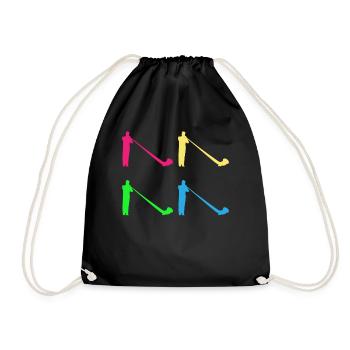 Cadeau coloré de cor des Alpes - variété sonore - Sac de sport léger - noir - Devant