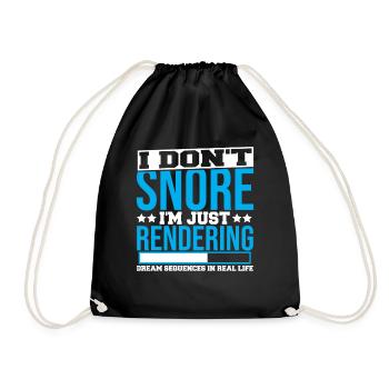 Animate Cartoonist Funny Shirts for 3D Animators/ - Drawstring Bag - black - Front