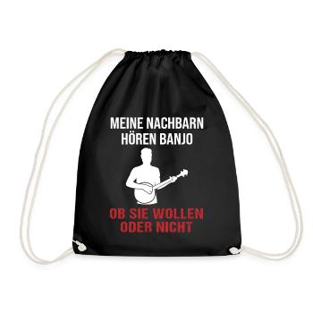 Sons de banjo - cadeau pour les voisins - Sac de sport léger - noir - Devant