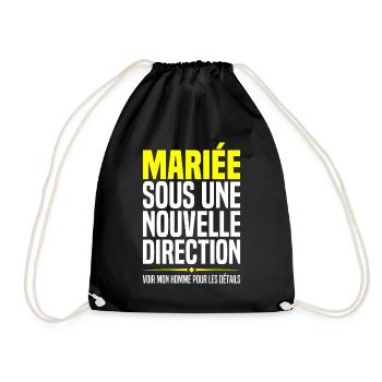 Future Mariée Femme Enterrement Vie Fille Mariage - Sac de sport léger - noir - Devant