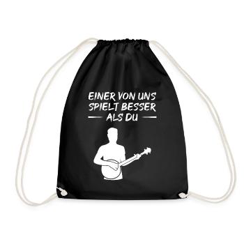 Banjo-Herausforderung - Besser als du Geschenk - Turnbeutel - Schwarz - Vorne