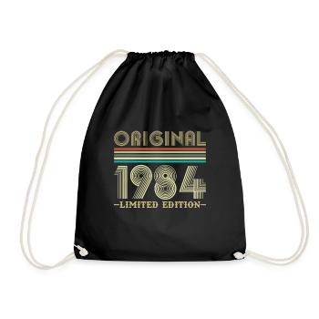 Vinatge 1984 Geburtstagsgeschenk - Turnbeutel - Schwarz - Vorne