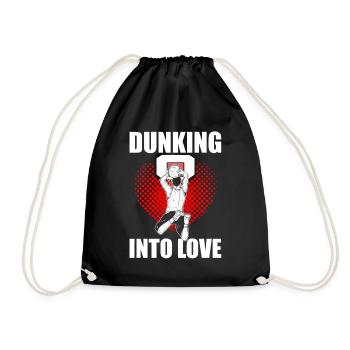 Paare Basketballspieler Romantisch Dunking in - Turnbeutel - Schwarz - Vorne