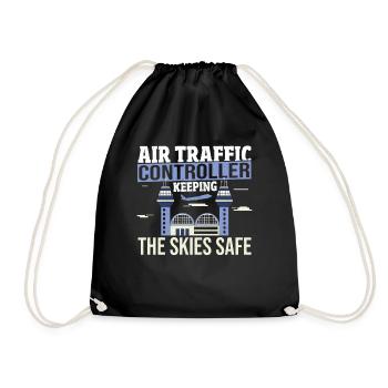 Radar Pilots Runway Air Traffic Controller - Drawstring Bag - black - Front