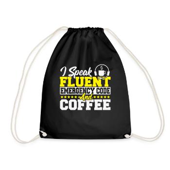 Fire Dispatch Dispatch Thin Yellow Line Fire - Drawstring Bag - black - Front