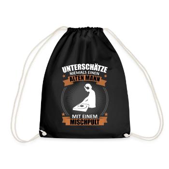 Alt DJ with Mixer Legend Shirt - Gift - Drawstring Bag - black - Front