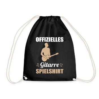 Offizielles Gitarrist Spiel-Geschenkshirt - Turnbeutel - Schwarz - Vorne