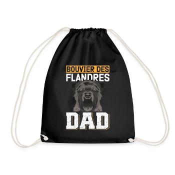 Bouvier des Flandres Dad Vlaamse Koehond cadeau - Sac de sport léger - noir - Devant