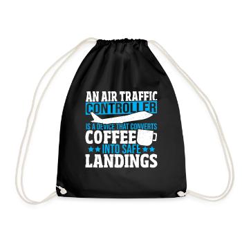 Costume de contrôleur de la circulation aérienne de piste d’aviation de piste de trafic aérien - Sac de sport léger - noir - Devant