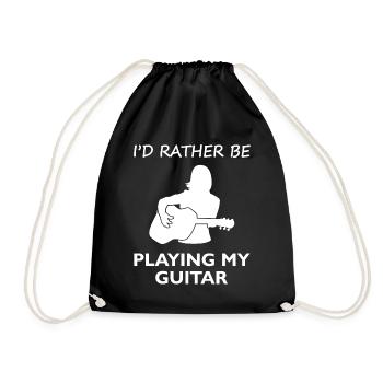 Plutôt jouer de la guitare - Gift Choice - Sac de sport léger - noir - Devant