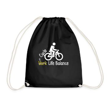 Embrace Cycling Work-life-balance - Drawstring Bag - black - Front
