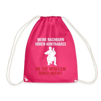 Nachbarschaft Basskonzert Garantiert - Turnbeutel - Fuchsia - Vorne