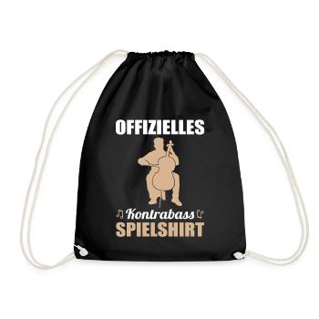 Kontrabass Meister Spielshirt Design - Turnbeutel - Schwarz - Vorne