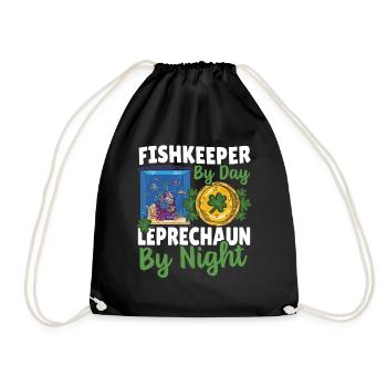Aquarienbesitzer Aquarium Junkie Fischhaltung - Turnbeutel - Schwarz - Vorne