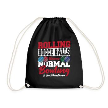 Bowling Athletic Bocce - Drawstring Bag - black - Front
