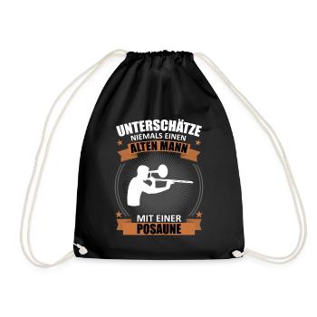 Ancien cadeau de sagesse tromboniste - Sac de sport léger - noir - Devant