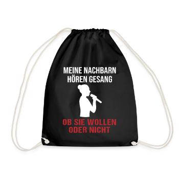 Voisins chantants vont questionner - cadeau - Sac de sport léger - noir - Devant