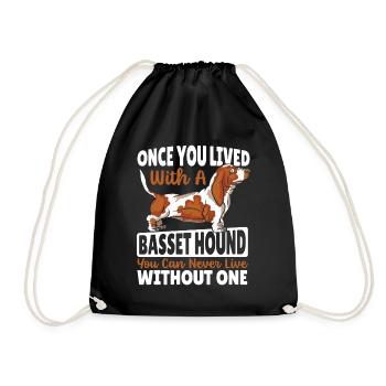 Tierliebhaber Dufthund Hundeliebhaber Basset Queen - Turnbeutel - Schwarz - Vorne