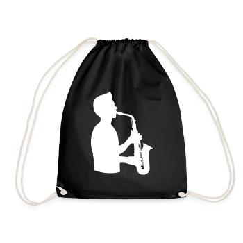 Saxophone Virtuoso Passion - Drawstring Bag - black - Front