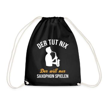 Harmless Saxophonist Joy of Playing Gift - Drawstring Bag - black - Front