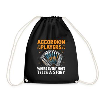 Accordion Players Where Every Note Tells A Story - Drawstring Bag - black - Front