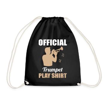 Trompete Spielshirt – Dein Musiker-Dress - Turnbeutel - Schwarz - Vorne