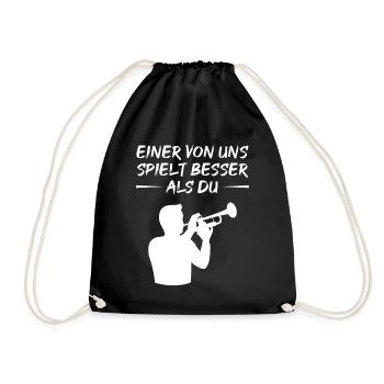 Trumpeter Challenge – Better Than You - Drawstring Bag - black - Front