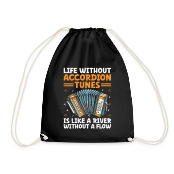 La vie sans airs d’accordéon est comme une rivière sans - Sac de sport léger - noir - Devant