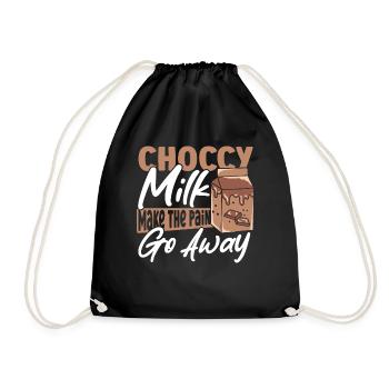 Choccy Milk Dairy Milk Mix I Heart Chocolate Milk - Drawstring Bag - black - Front