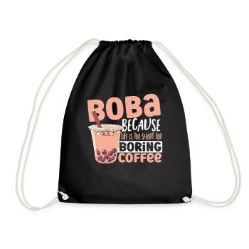 Boba Tee Tee Latte Oolong Tee - Turnbeutel - Schwarz - Vorne