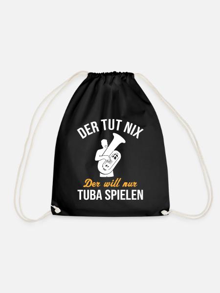Harmloser Tuba Spieler Musikfan Geschenk - Turnbeutel - Schwarz