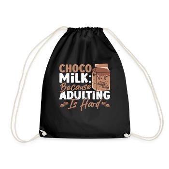 Cocoa Drink Chocolate Powder Dairy - Drawstring Bag - black - Front