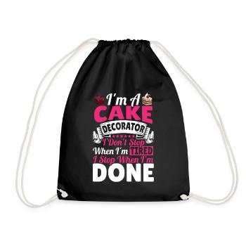 Cupcakes Bakery Owner Pastry Chef - Drawstring Bag - black - Front