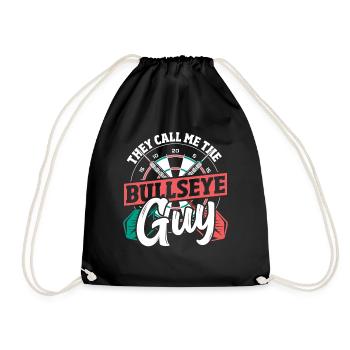 Throwing Sport Dart Player Dart-Throwing - Drawstring Bag - black - Front