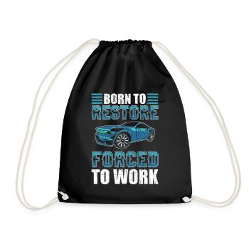 Car Tuning Muscle Car Old Cars - Drawstring Bag - black - Front