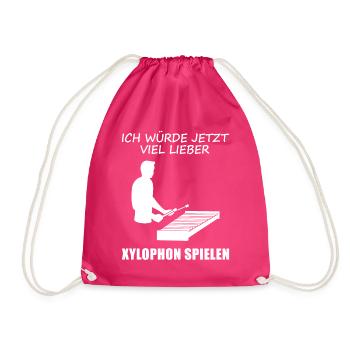 Xylophon Leidenschaft Musiker Statement - Turnbeutel - Fuchsia - Vorne