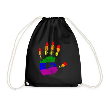 Rainbow Connection Embrace, Happy Pride - Turnbeutel - Schwarz - Vorne