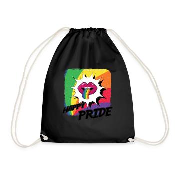 Rainbow Connection Embrace, Happy Pride - Turnbeutel - Schwarz - Vorne