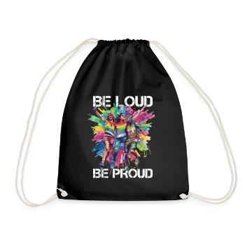Rainbow Connection Embrace, Happy Pride - Turnbeutel - Schwarz - Vorne