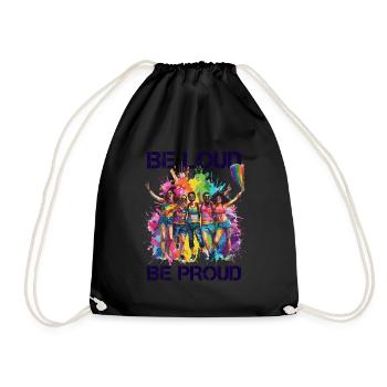 Étreinte de connexion arc-en-ciel, fierté heureuse - Sac de sport léger - noir - Devant