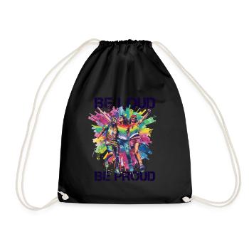 Rainbow Connection Embrace, Happy Pride - Turnbeutel - Schwarz - Vorne