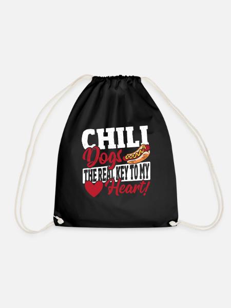 Chili Dogs Liebe Valentinstag Chili Dog - Turnbeutel - Schwarz