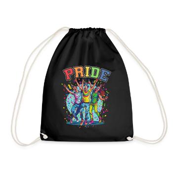 Rainbow Connection Embrace, Happy Pride - Turnbeutel - Schwarz - Vorne